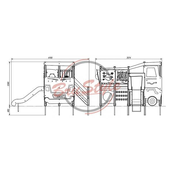 Игровой комплекс "Машинка" DIO416HDPE DIO416HDPE фото