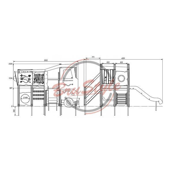 Игровой комплекс "Машинка" DIO416HDPE DIO416HDPE фото