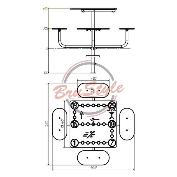 Столик "Гра" DIO211.2HDPE DIO211.2HDPE фото