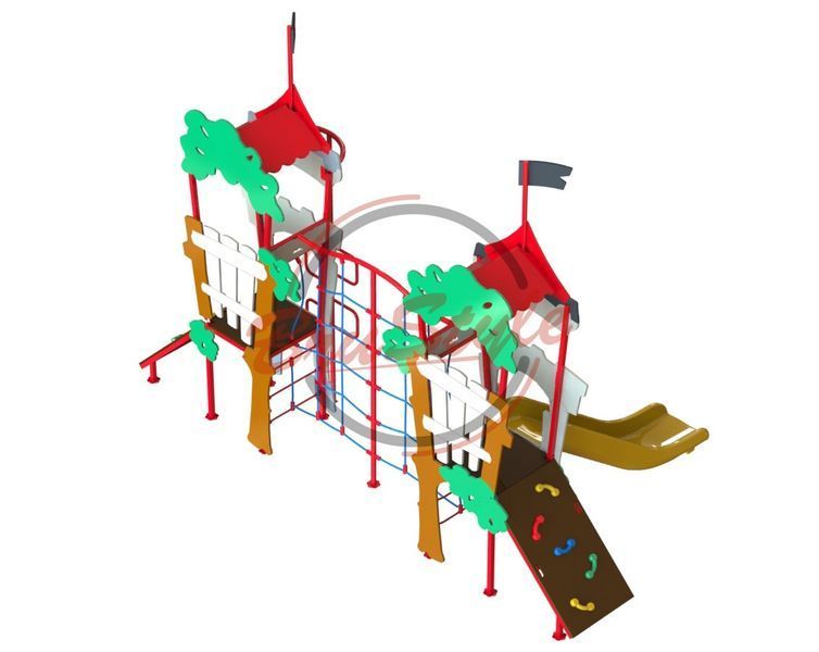 Игровой комплекс "Двухбашенный" DIO762.2HDPE DIO762.2HDPE фото