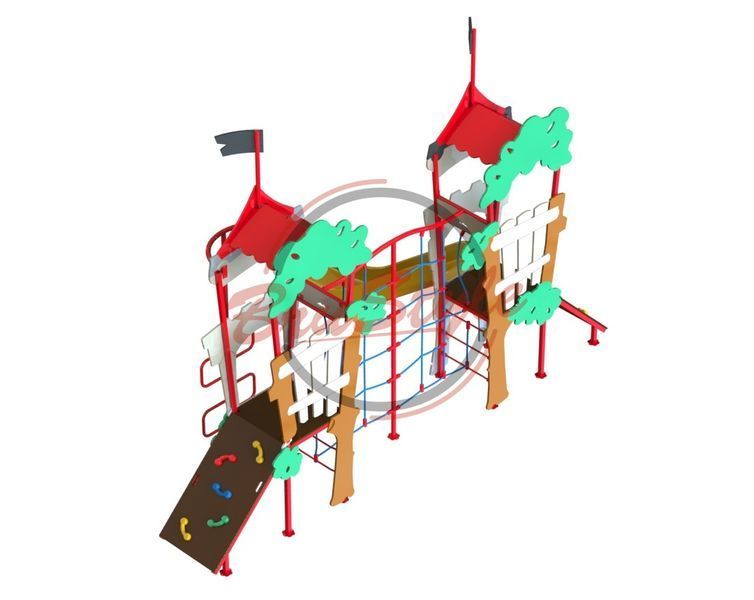 Игровой комплекс "Двухбашенный" DIO762.2HDPE DIO762.2HDPE фото