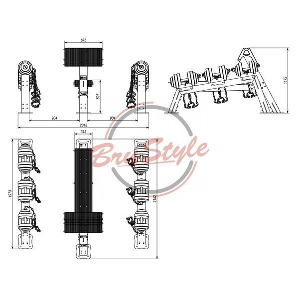 Street wooden simulator "Dumbbell row" SW611