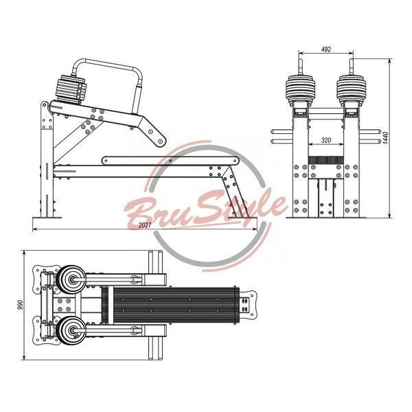 Street wooden simulator "Press up lying" SW612
