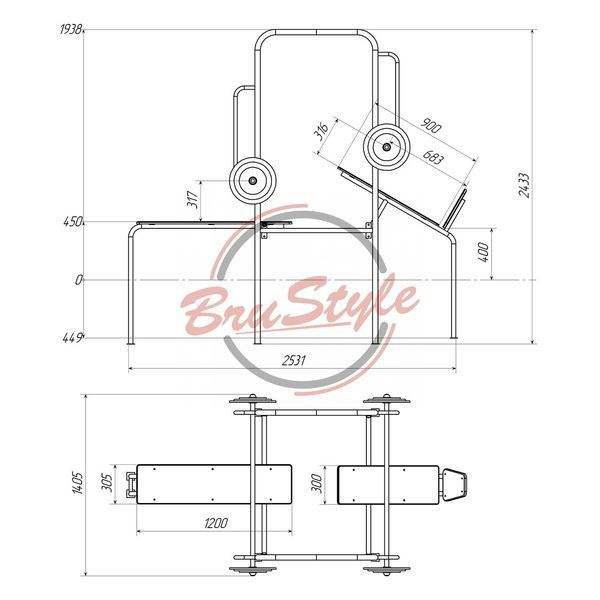 Стенд для жиму комбінований SG138 SG138 фото