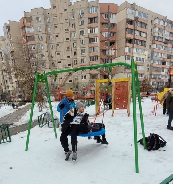 Качель "Гнездо аиста" DIO322.4 на металлических стойках DIO322.4 фото