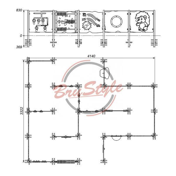 Лабиринт с интерактивными панелями DIO252.1 HDPE DIO252.1 HDPE фото