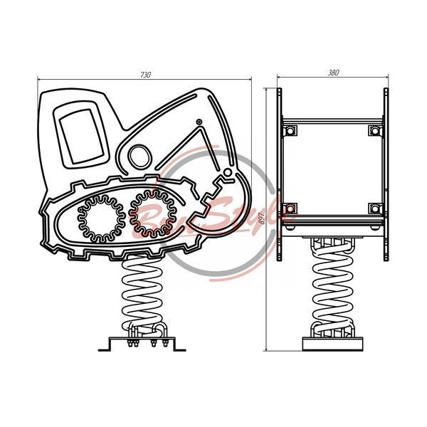 Качалка "Бульдозер" DIO154HDPE DIO154HDPE фото