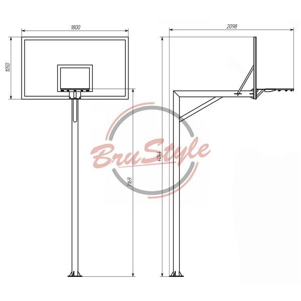 Баскетбольна стійка FIBA SG411 SG411 фото