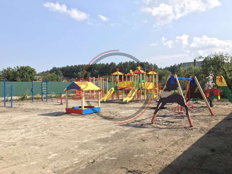 Гойдалки на дерев'яних стійках подвійні DIO316 DIO316 фото
