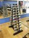 Chrome dumbbells with rack TC135