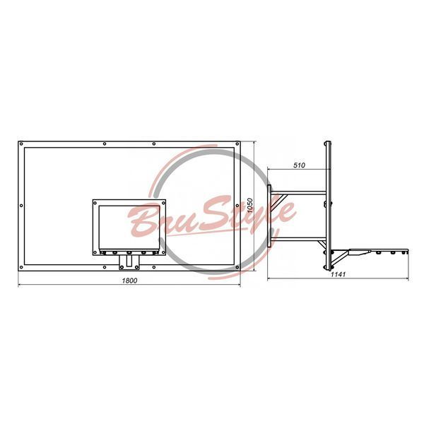 Щит баскетбольный школьный FIBA (акрил) SG410.1 SG410.1 фото